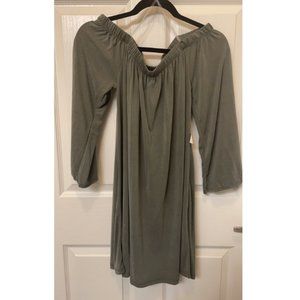 Olive Off Shoulder Dress